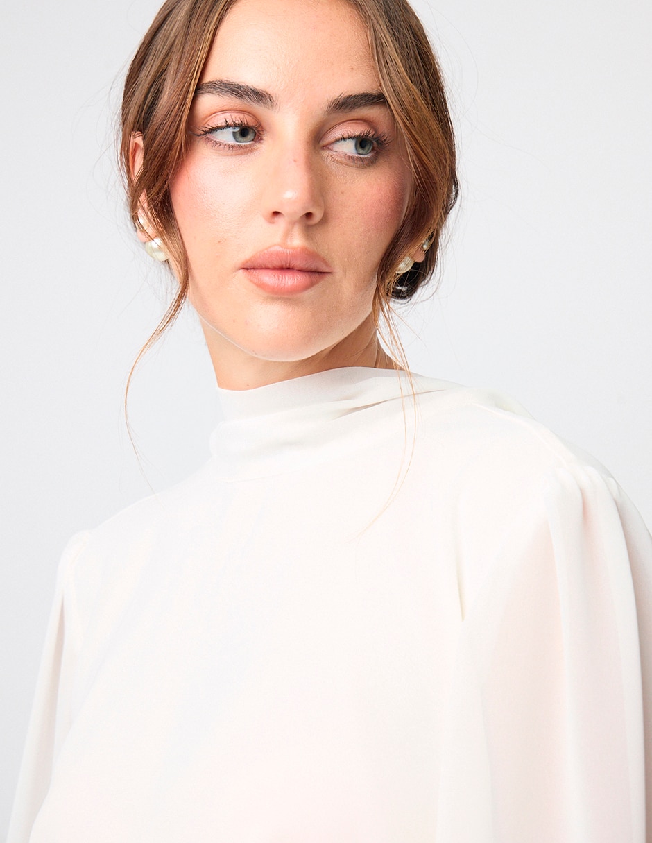 Blusa Linea Pura manga larga para mujer