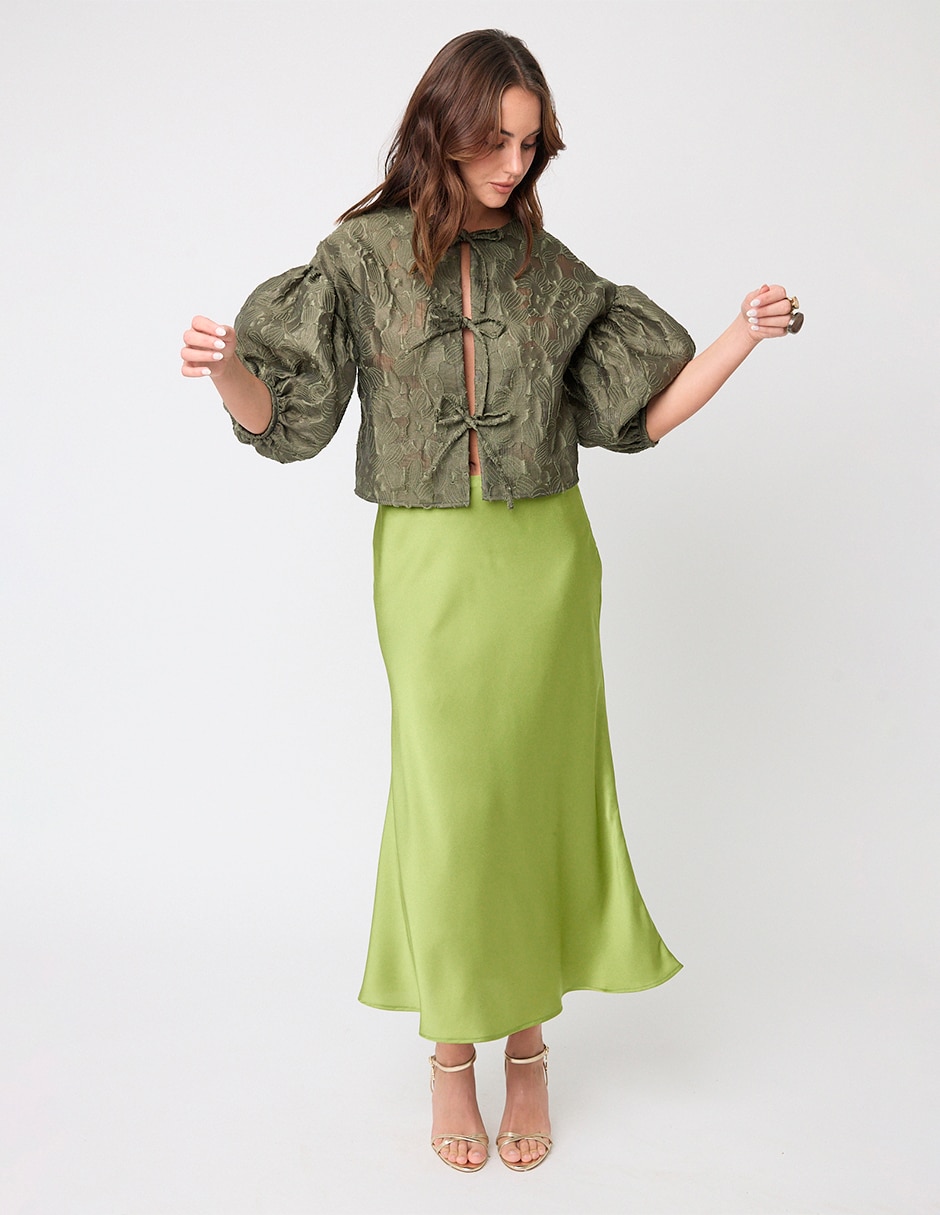 Blusa Linea Pura manga corta para mujer