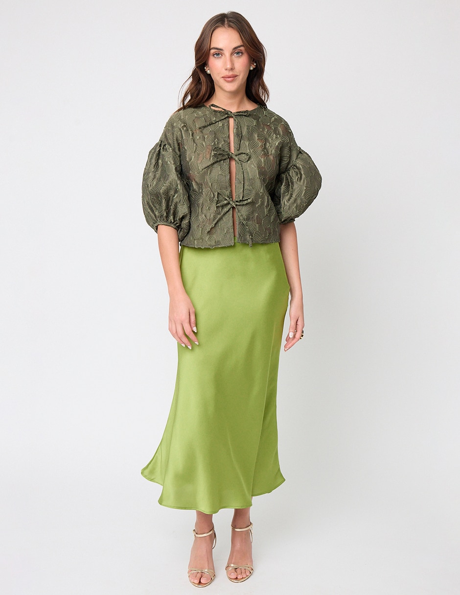 Blusa Linea Pura manga corta para mujer