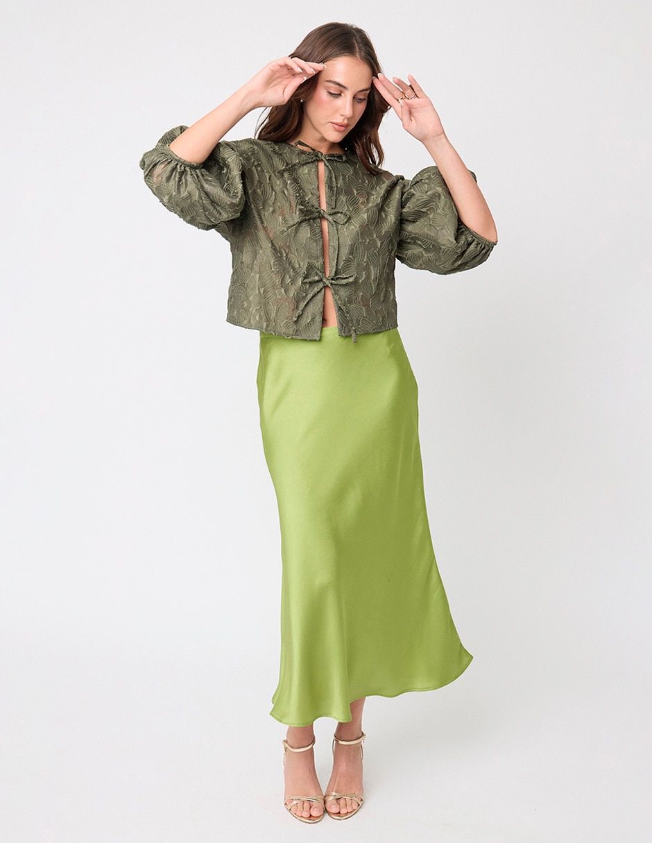 Blusa Linea Pura manga corta para mujer