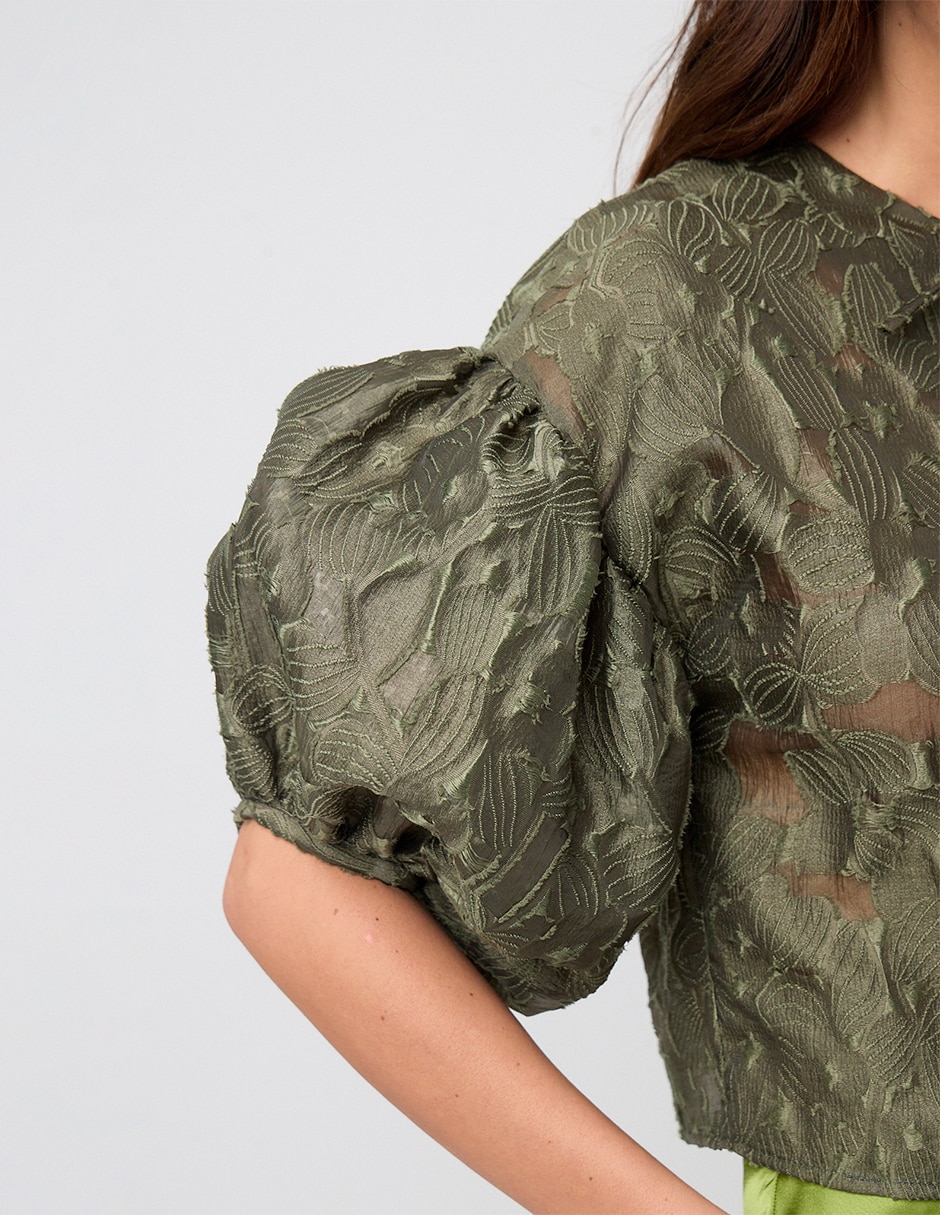 Blusa Linea Pura manga corta para mujer