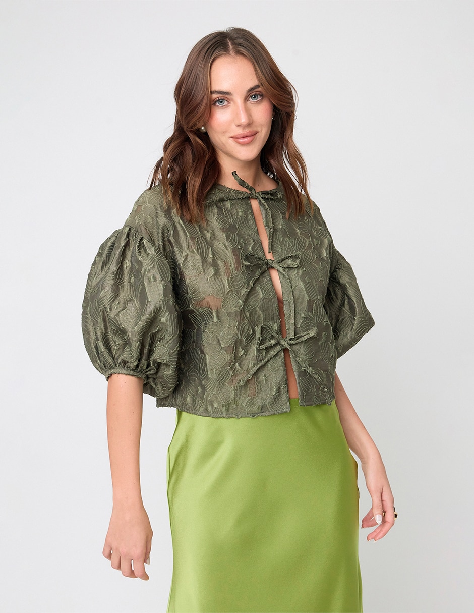 Blusa manga corta para mujer