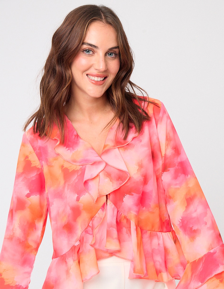 Blusa Linea Pura manga larga para mujer