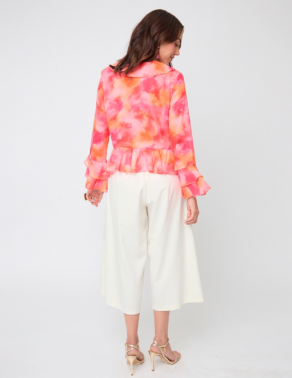 Blusa Linea Pura manga larga para mujer