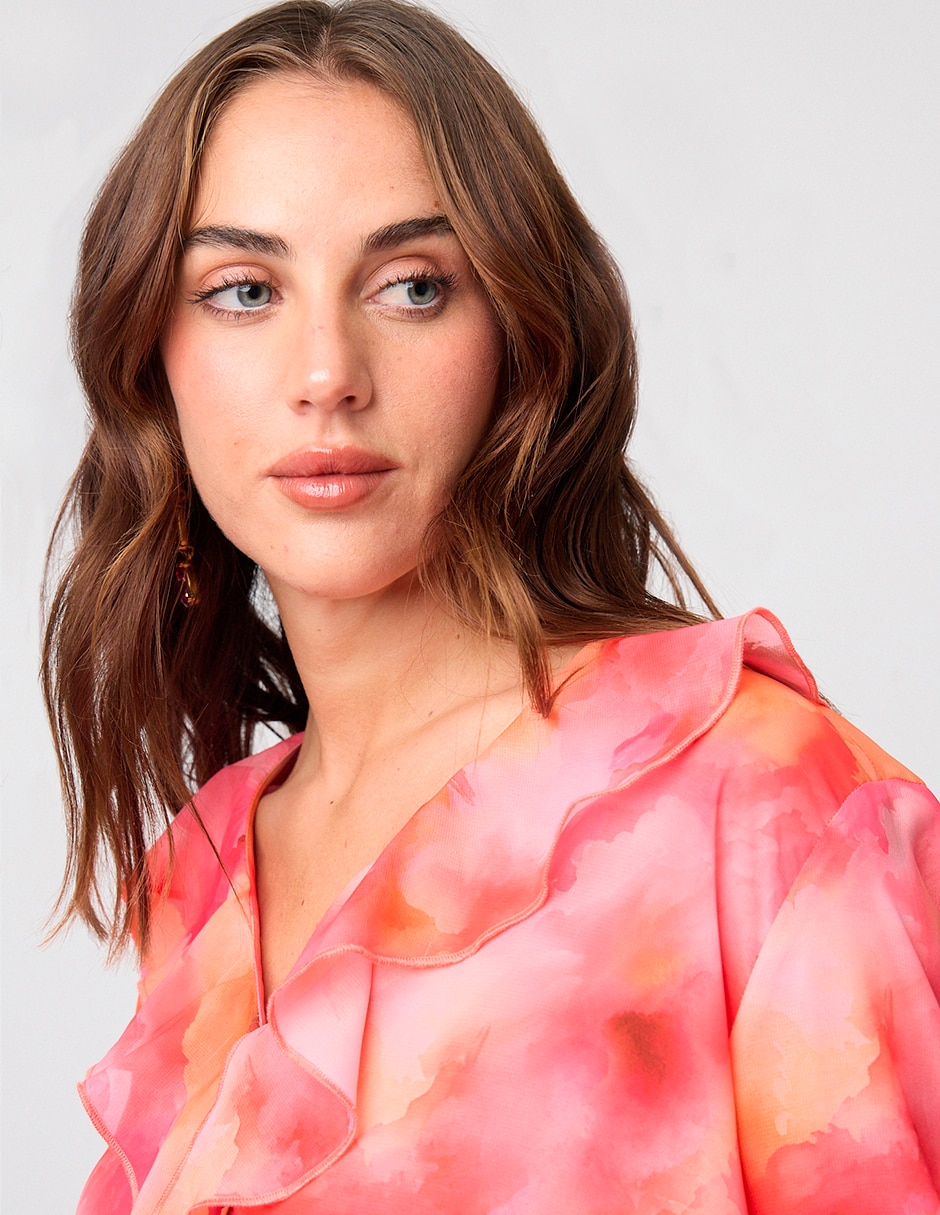 Blusa Linea Pura manga larga para mujer