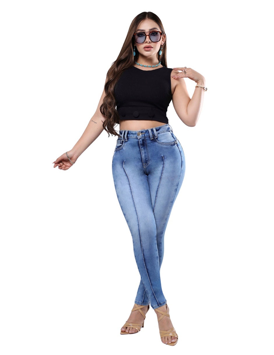 Jeans/Jegging/Jeans jogger Regular Skinny SAVI JEANS SB4691 corte Cintura alta para mujer
