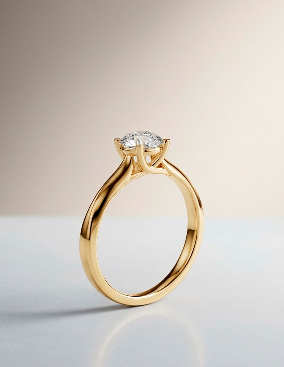 Anillo de compromiso de Oro 9 K ! zirconia cúbica 8