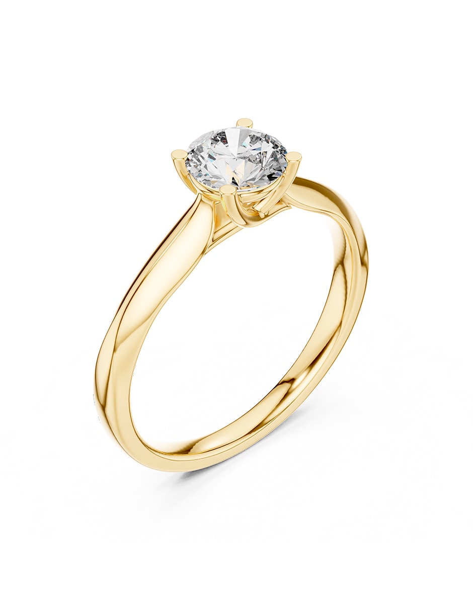 Anillo de compromiso de oro 18 k zirconia cúbica 2