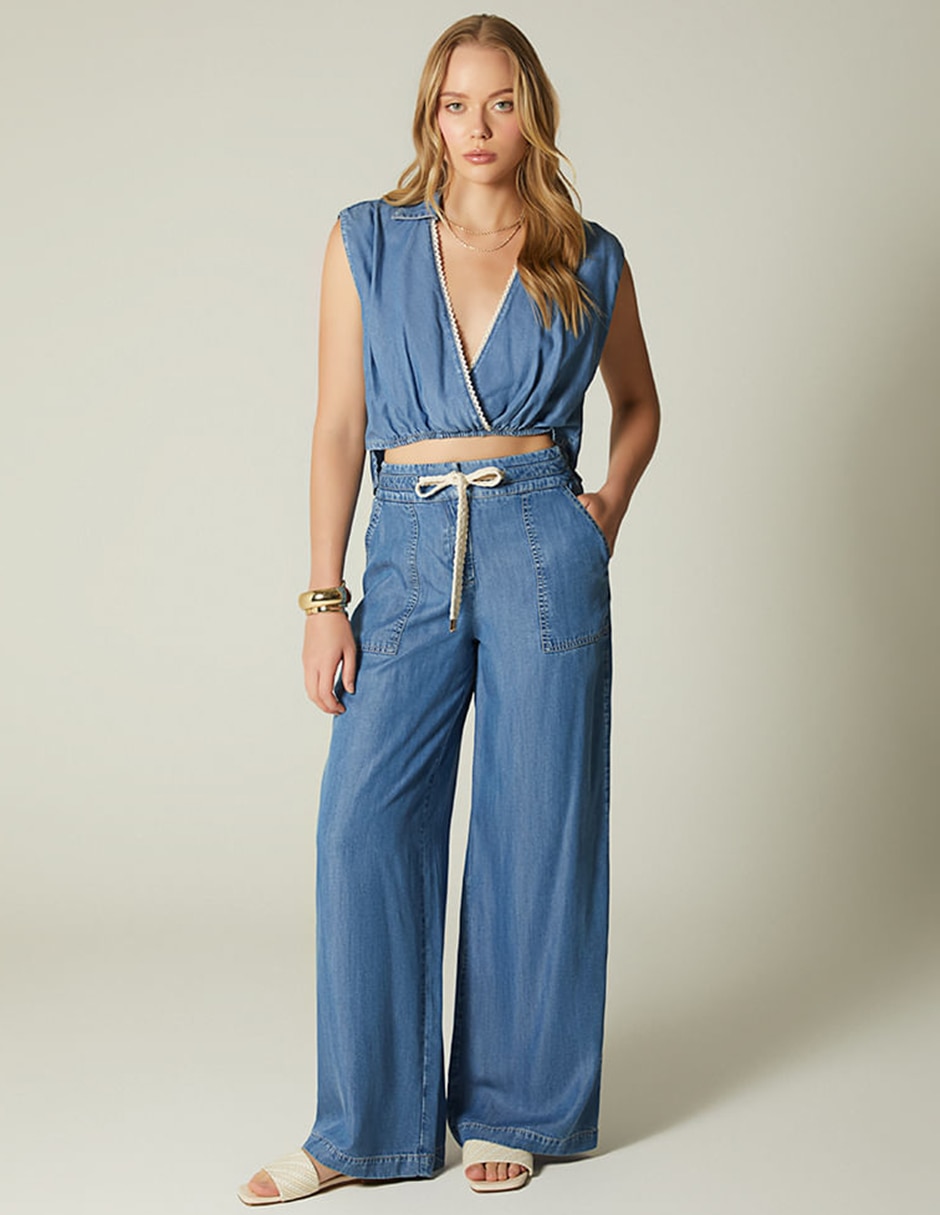 Jeans easy pant palazzo Studio F Benkei para mujer