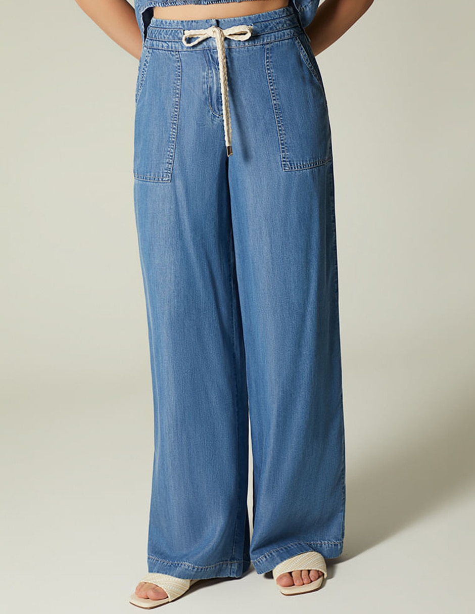 Jeans easy pant palazzo Benkei para mujer