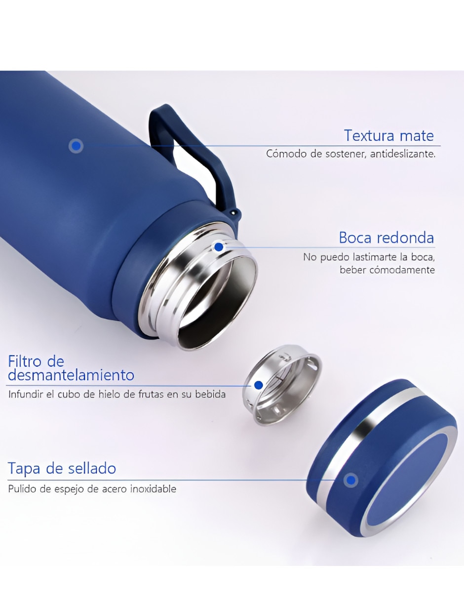 Termo de acero inoxidable con tapa rosca 2