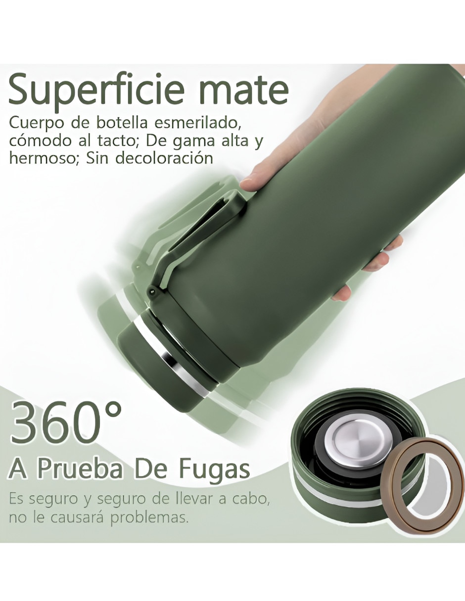Termo de acero inoxidable con tapa rosca 3