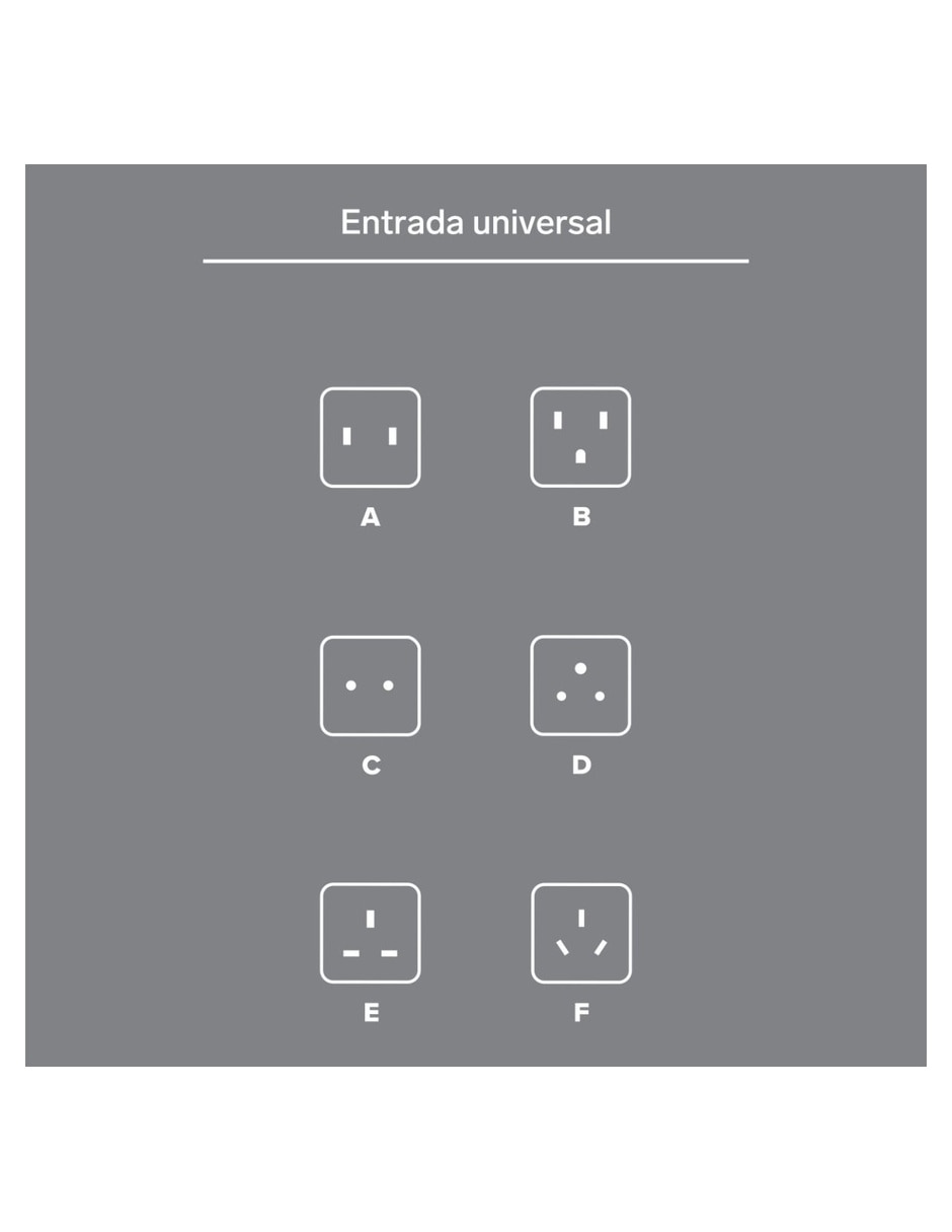 Adaptador universal viajes Steren adaptador universal de contactos para viaje con cargador GaN