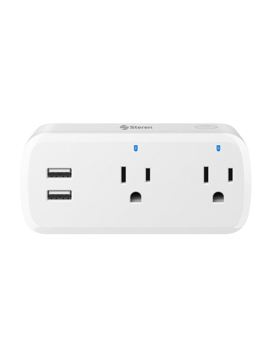 Multicontacto smart de 2 salidas y 2 puertos USB