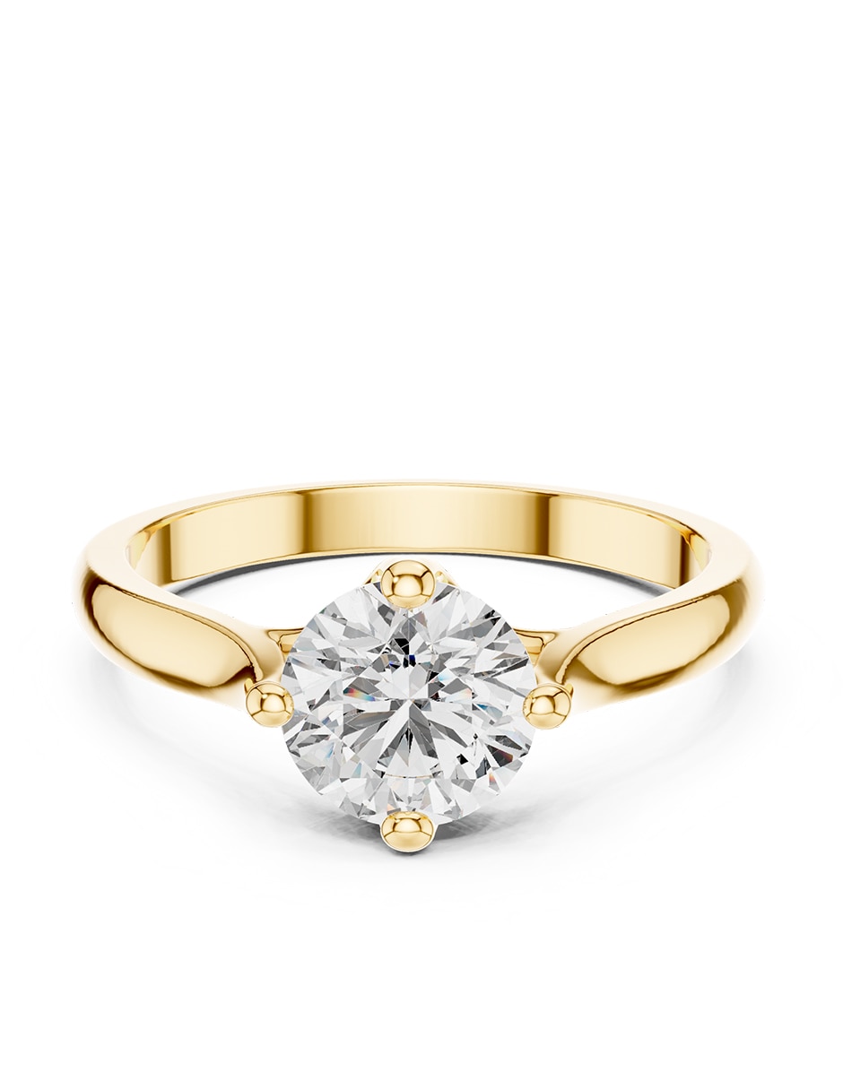 Anillo de compromiso de oro 14 k ! Zirconia cúbica Anillo de compromiso de oro 14 k ! Zirconia cúbica