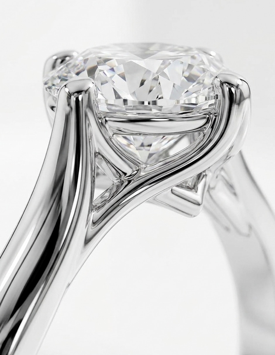 Anillo de compromiso de oro 18 k ! Diamante de laboratorio 7