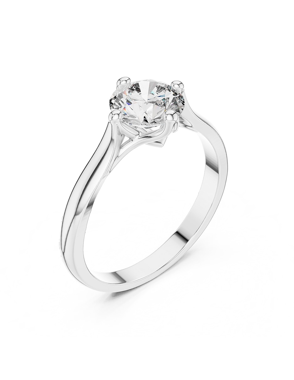 Anillo de compromiso de oro 14 k ! Diamante de laboratorio 2