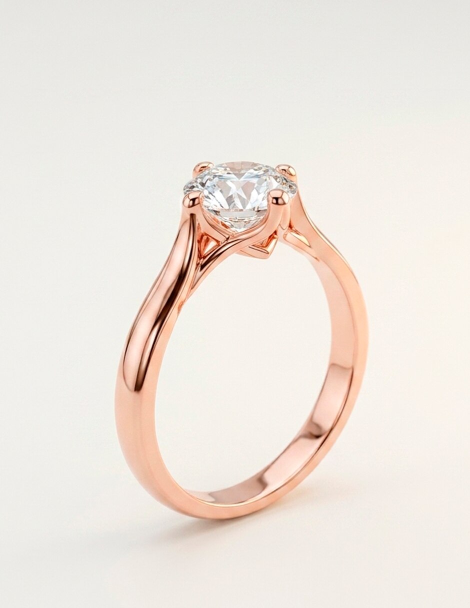 Anillo de compromiso de oro 9 k ! Diamante de laboratorio 8
