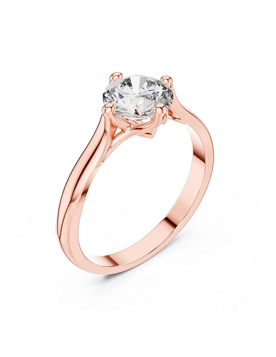 Anillo de compromiso de oro 18 k ! Diamante de laboratorio 2