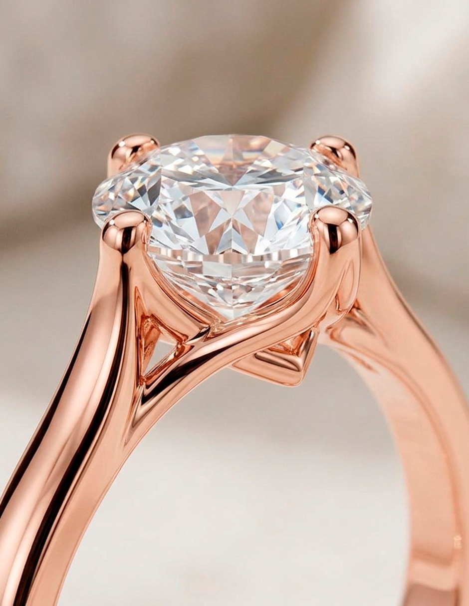 Anillo de compromiso de oro 18 k ! Diamante de laboratorio 7