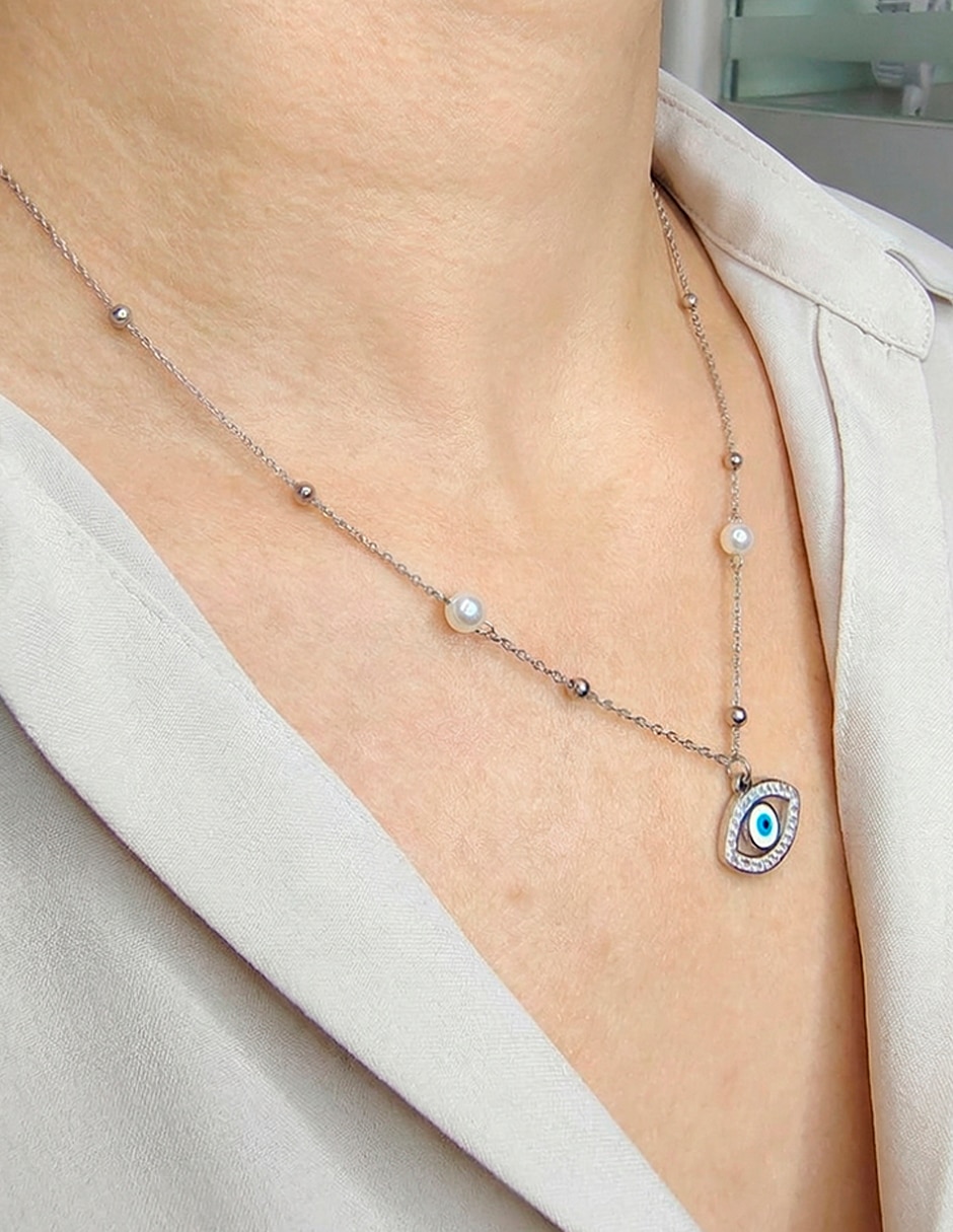 Collar con dije de ojo turco Ame Jewelry Glam pop fantasy