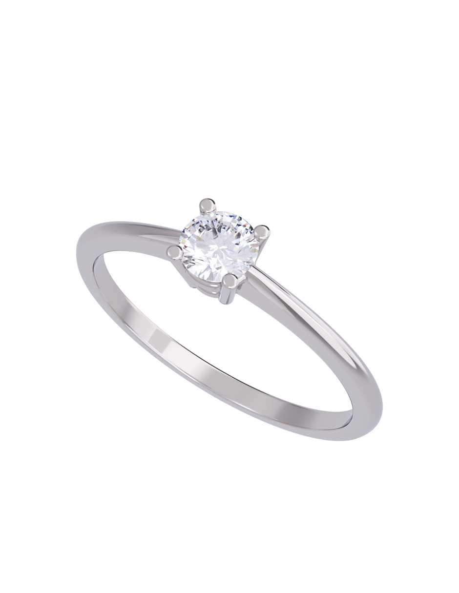 Anillo de compromiso de oro 14 k diamante 2