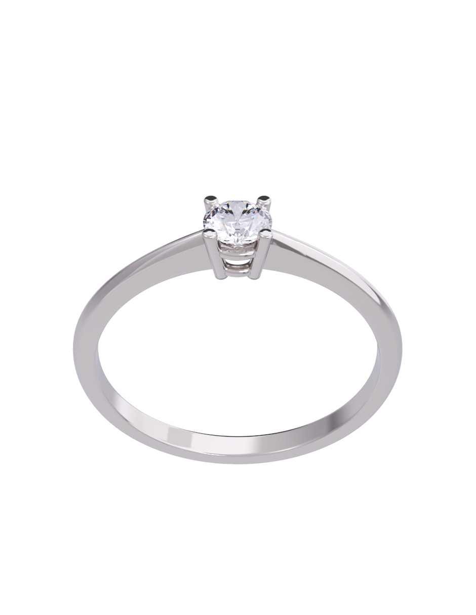 Anillo de compromiso de oro 14 k diamante 3