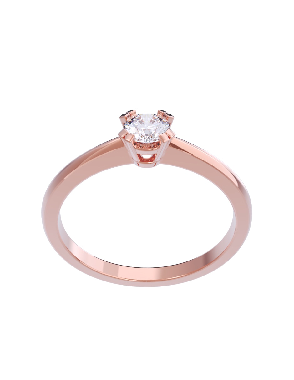 Anillo de compromiso 14 k diamante 3