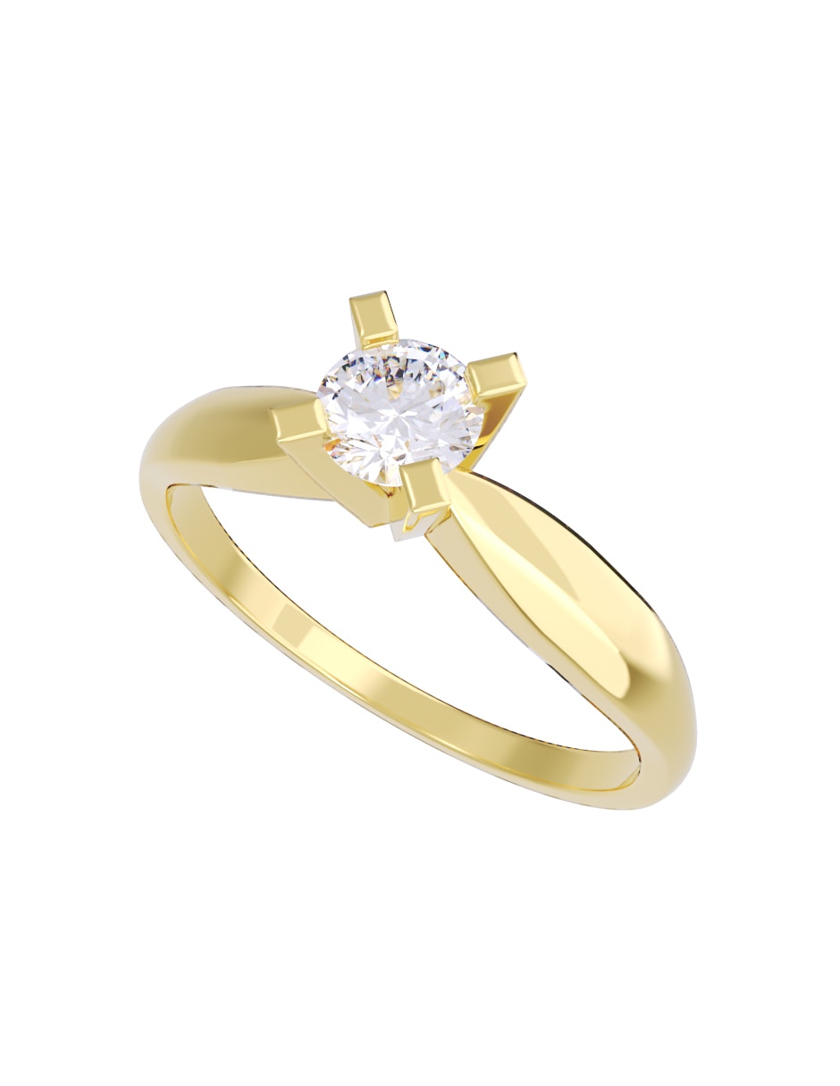 Anillo de compromiso de oro 10 k Fonelli diamante