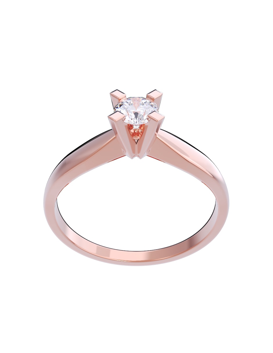 Anillo de compromiso de oro 10 k diamante 3