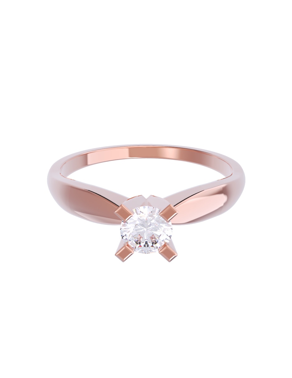 Anillo de compromiso de oro 10 k diamante 1
