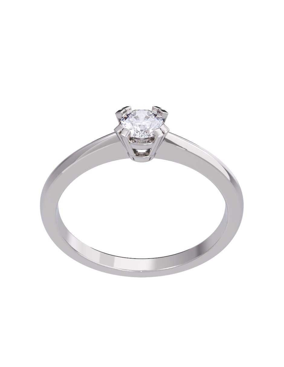 Anillo de compromiso de oro 14 k diamante 3