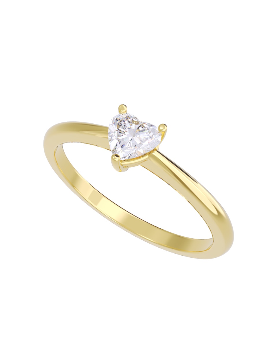 Anillo de compromiso de oro 10 K Fonelli diamante
