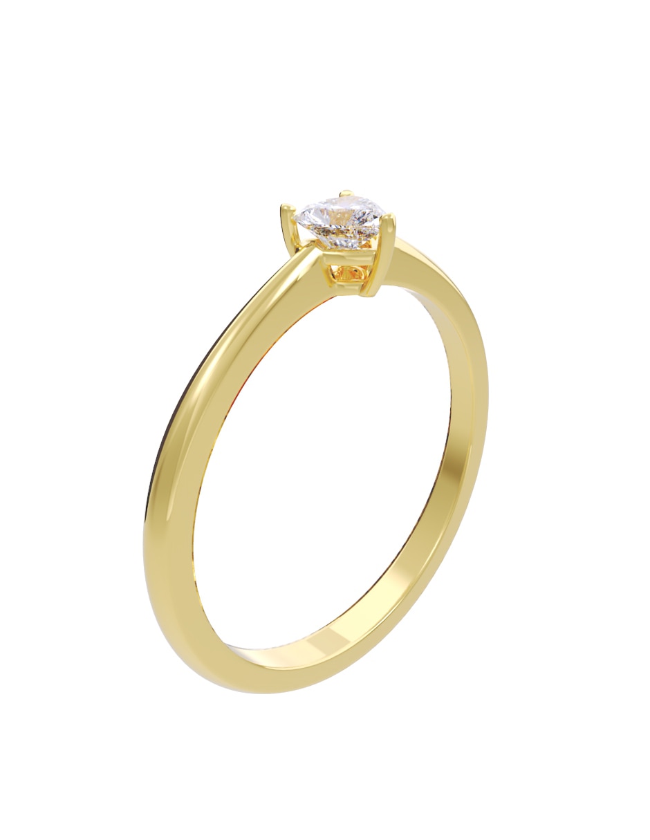 Anillo de compromiso de oro 10 K Fonelli diamante