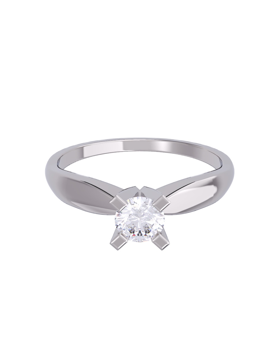 Anillo de compromiso de oro 10 k diamante 1