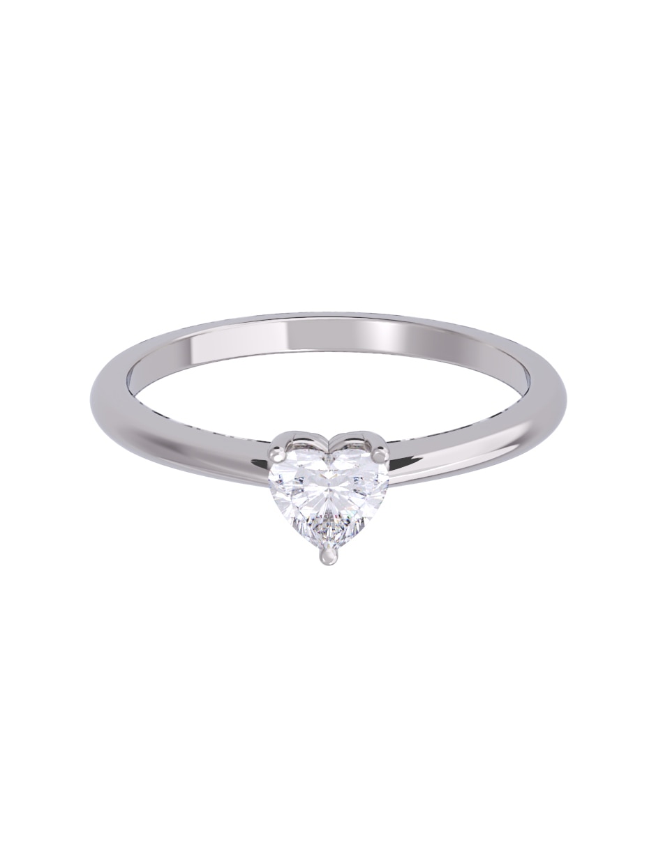 Anillo de compromiso de oro 10 K diamante