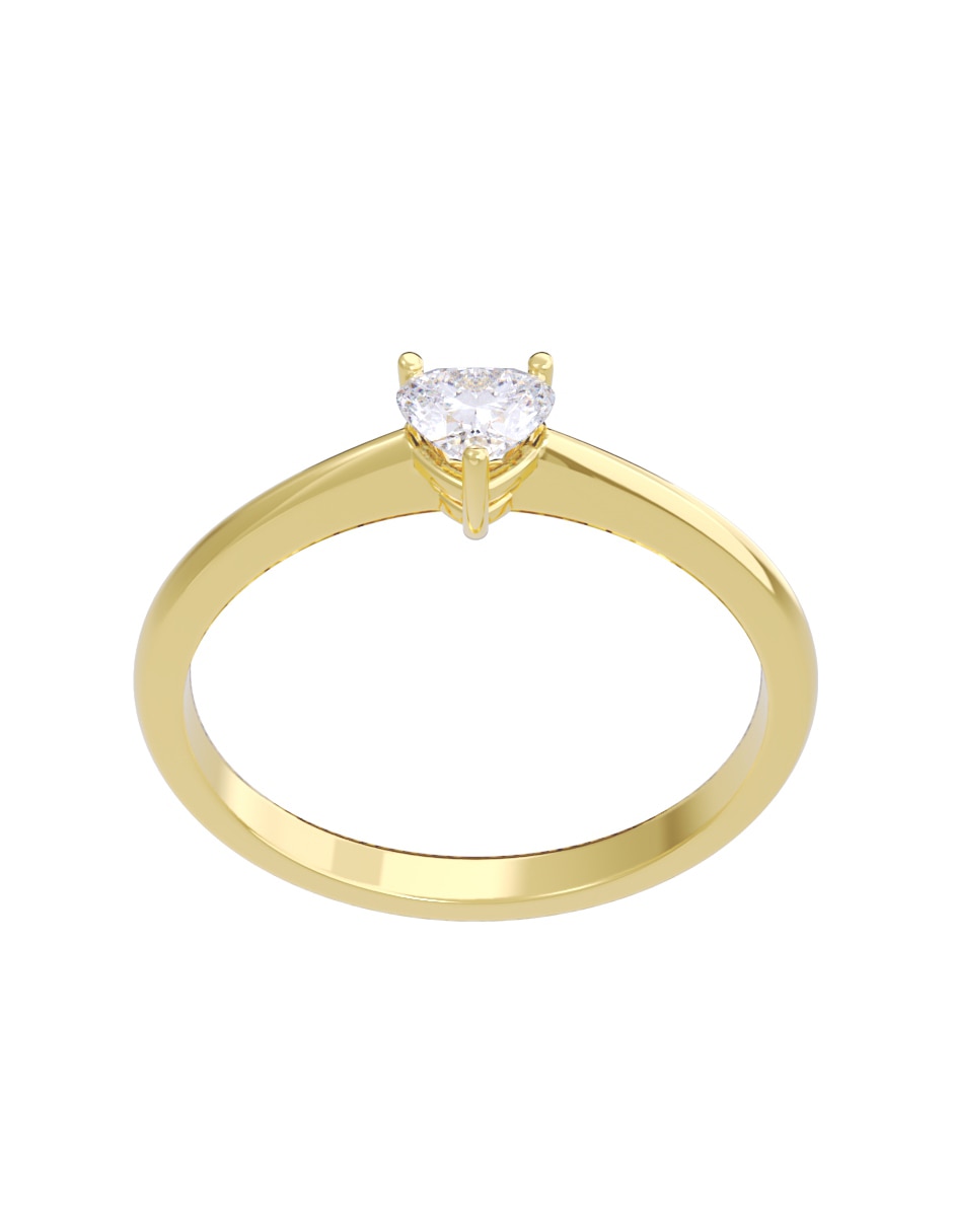 Anillo de compromiso de oro 14 k Fonelli diamante