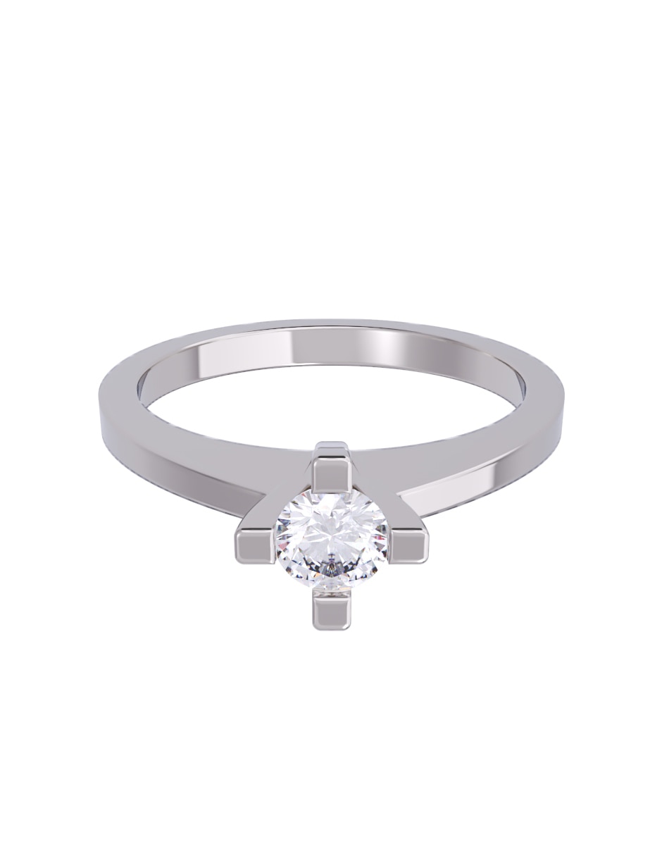 Anillo de compromiso de oro 14 K diamante Anillo de compromiso de oro 14 K diamante