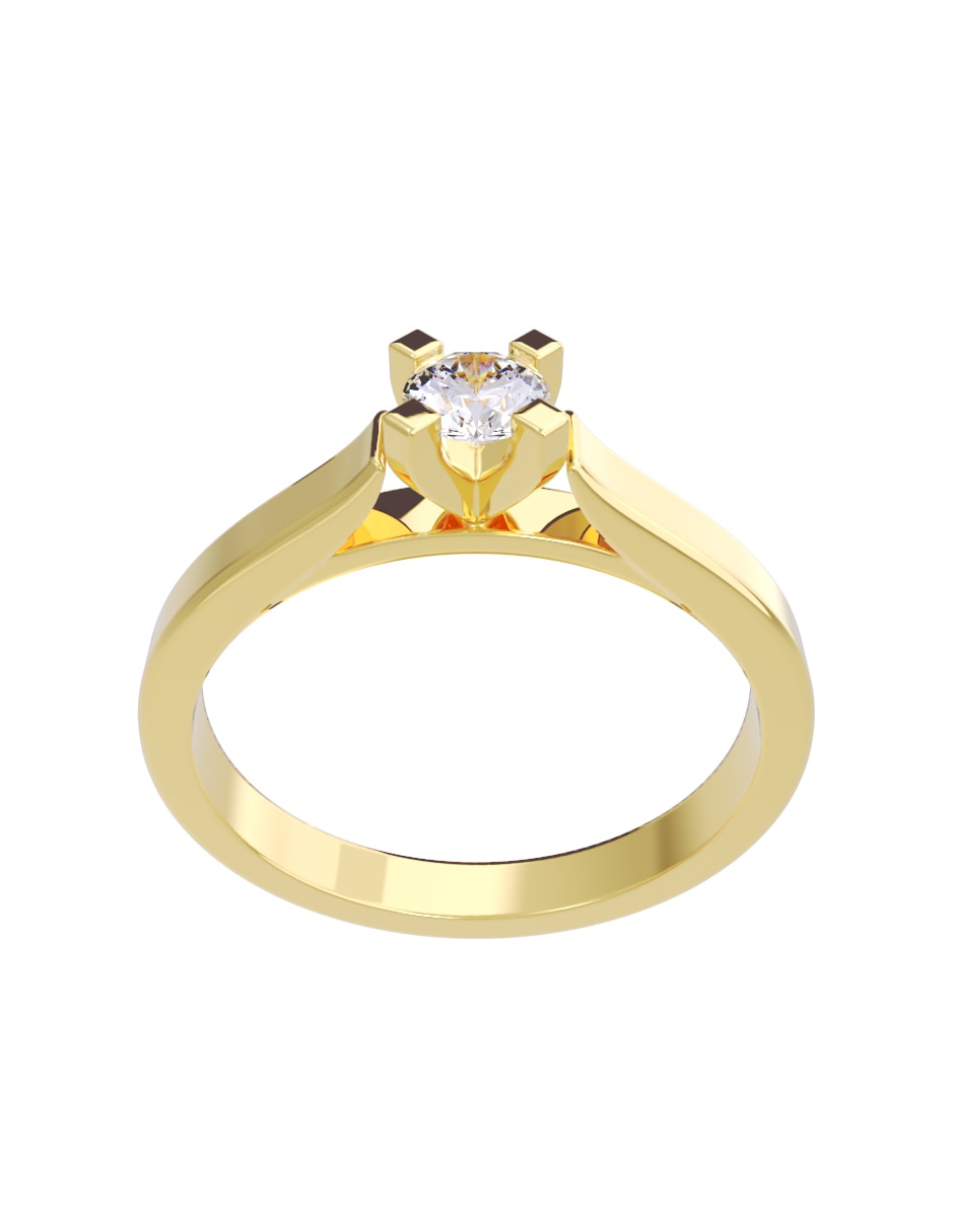 Anillo de compromiso de oro 10 K Fonelli diamante