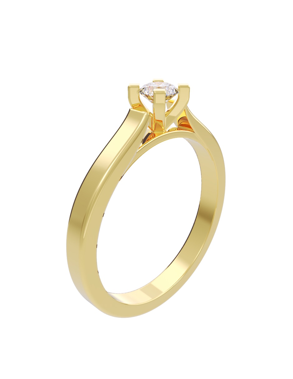 Anillo de compromiso de oro 10 K Fonelli diamante