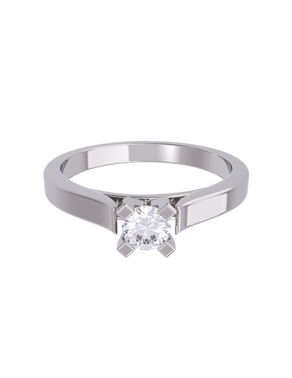 Anillo de compromiso de oro 10 K diamante
