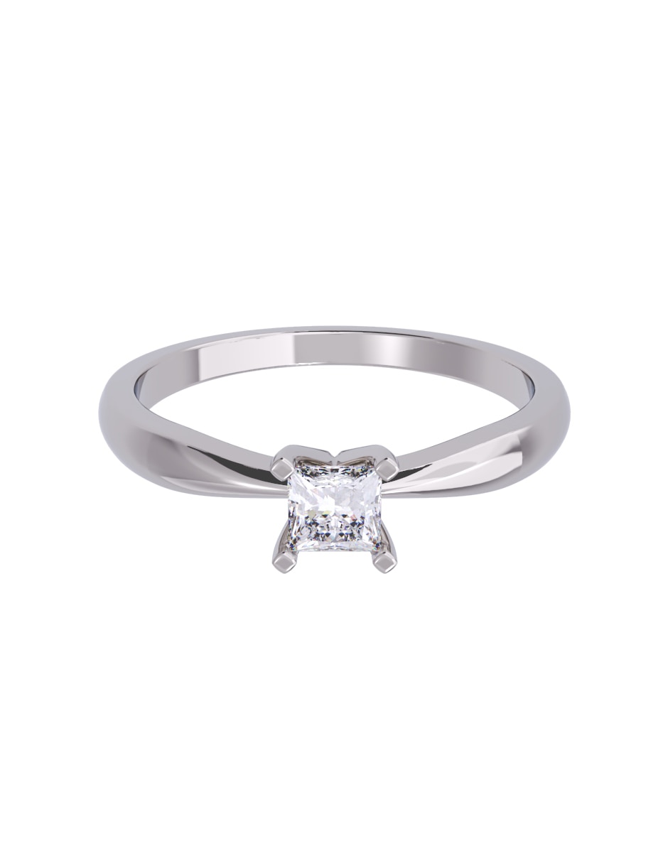 Anillo de compromiso de oro 10 K diamante