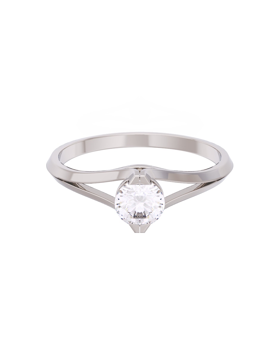 Anillo de compromiso de oro 14 K diamante 1