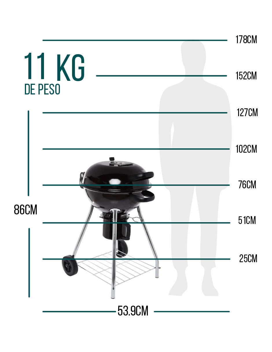 Asador Carbón CHARBROIL 18.5 de (si aplica) Acero inoxidable