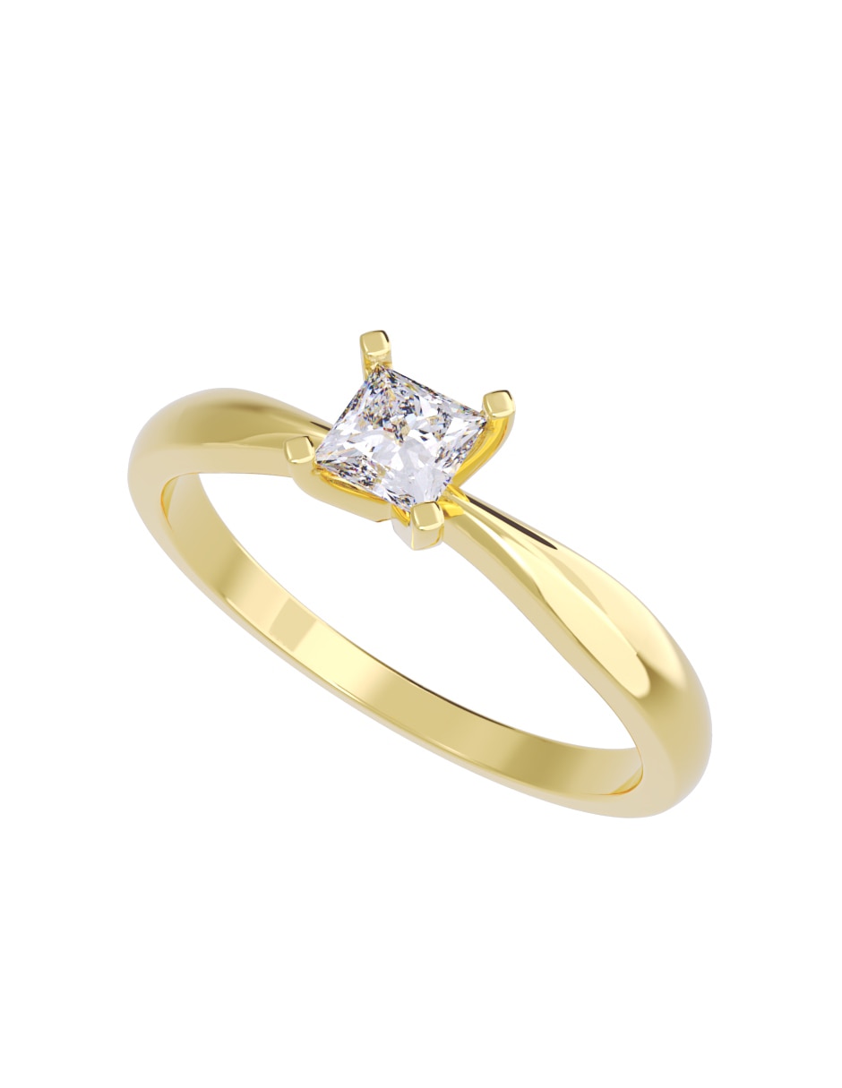 Anillo de compromiso de oro 10 K Fonelli diamante
