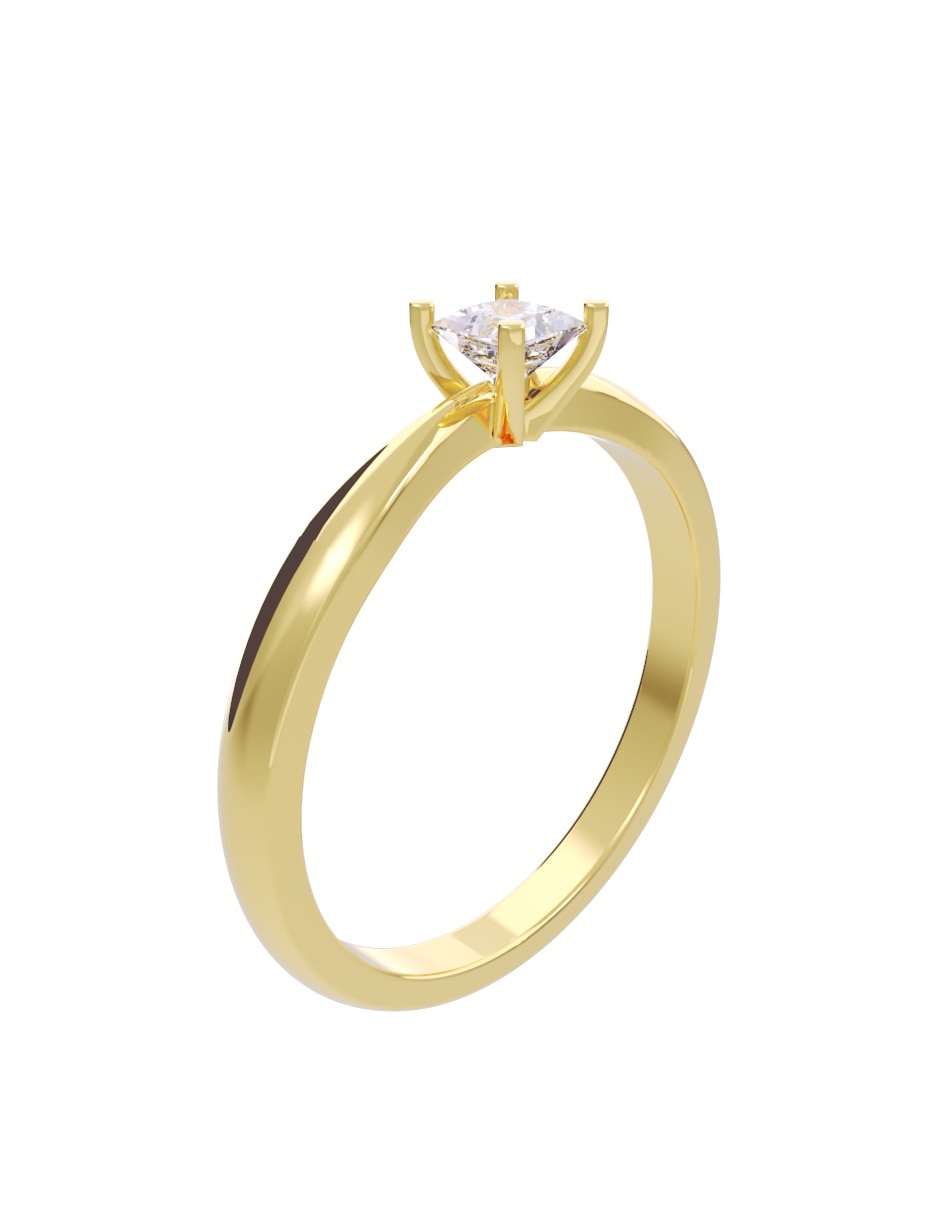 Anillo de compromiso de oro 10 K Fonelli diamante