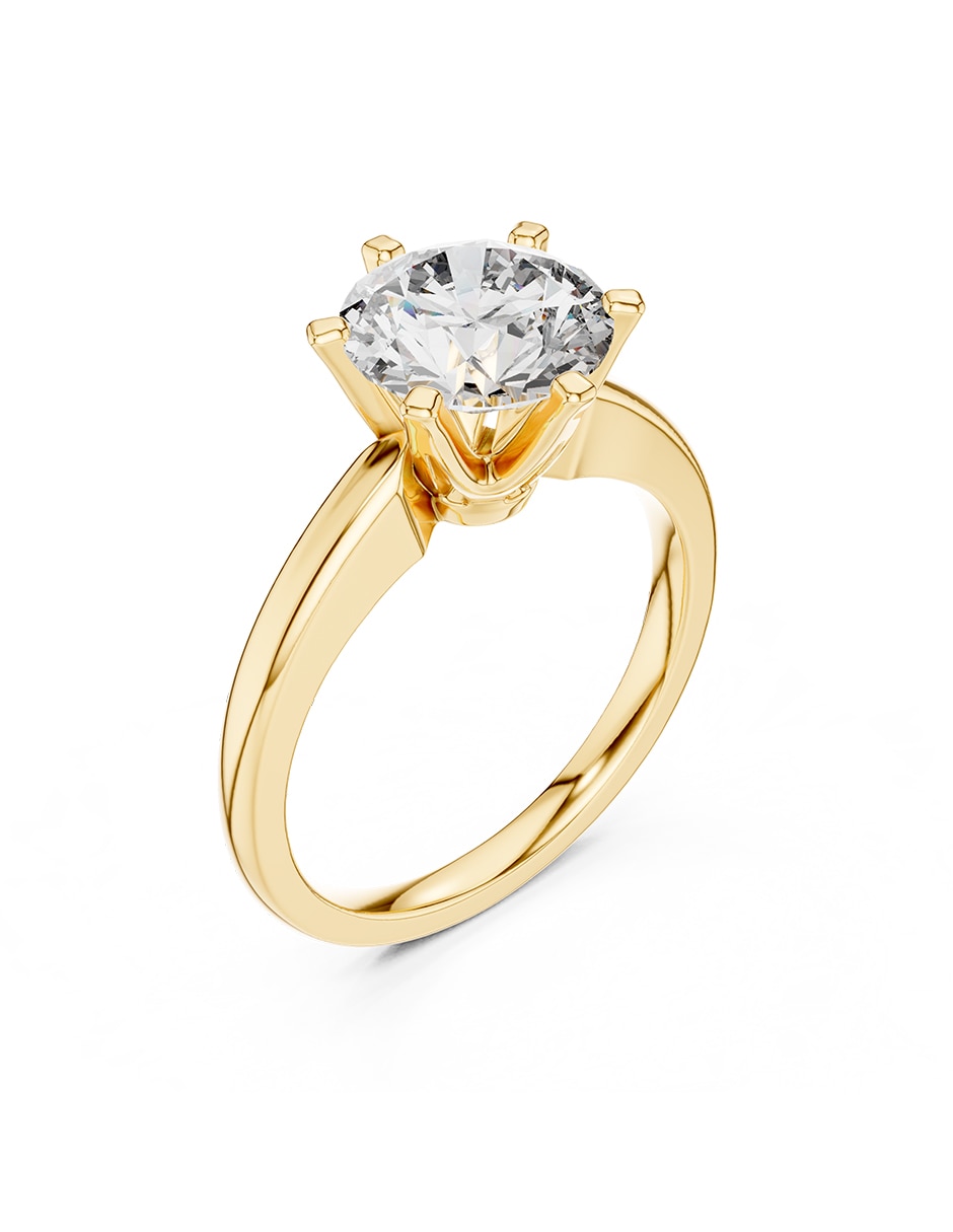 Anillo de compromiso de oro 14 k amore mio