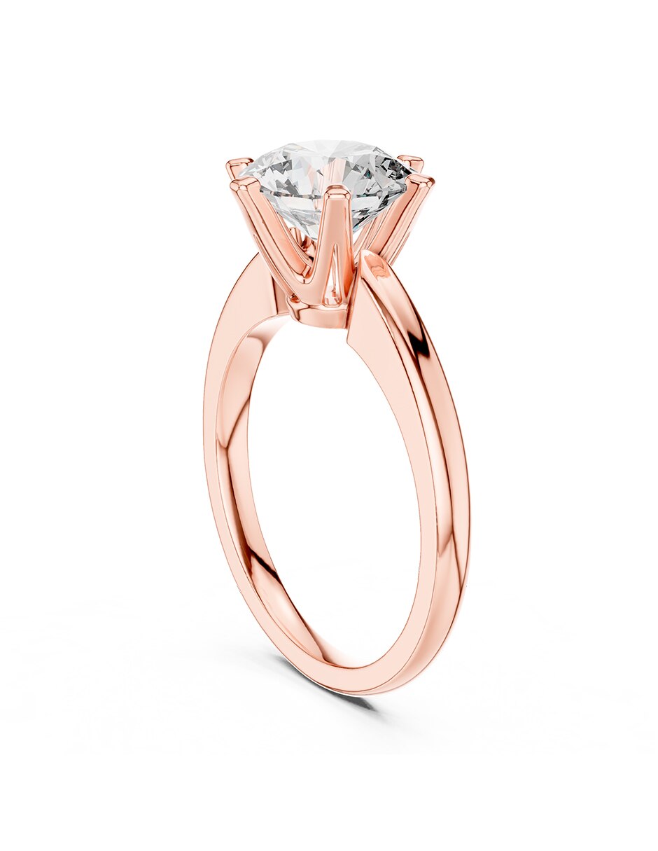 Anillo de compromiso de Oro 14 k ! Diamante de laboratorio 2