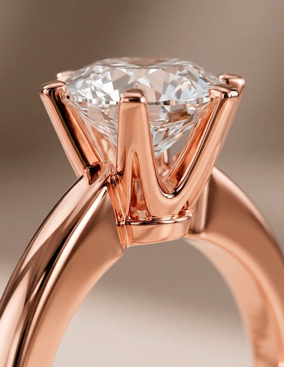 Anillo de compromiso de oro 18 k ! Diamante de laboratorio 8