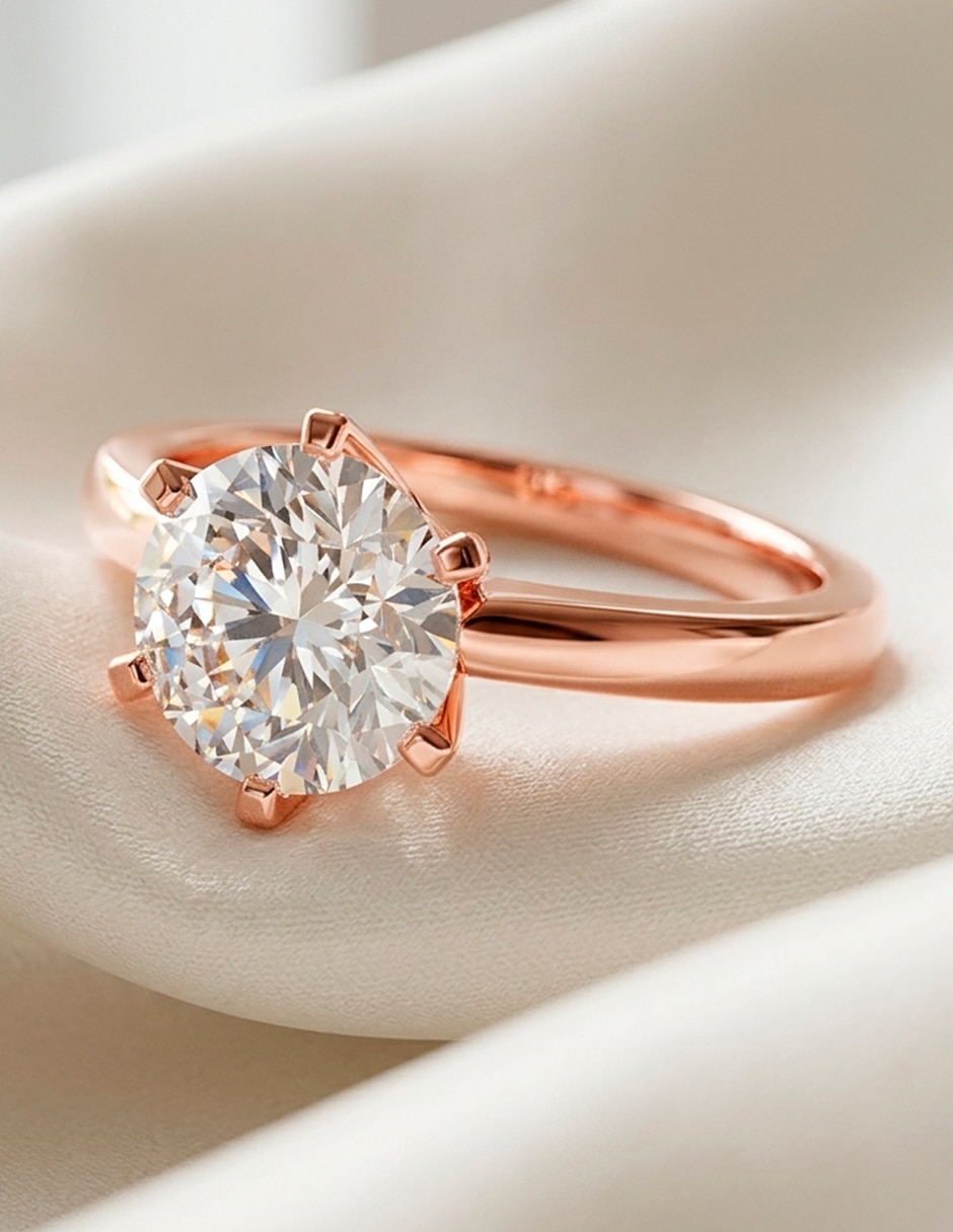 Anillo de compromiso de oro 18 k ! Diamante de laboratorio 10